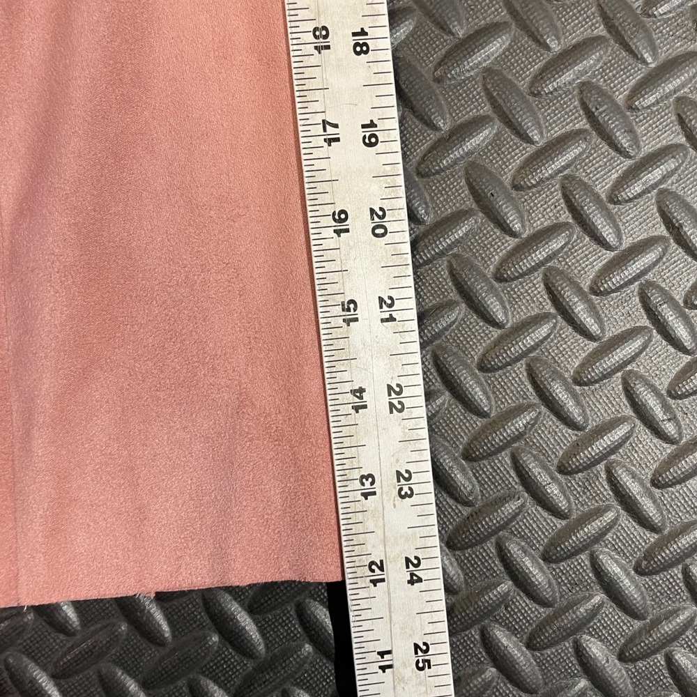 Bagatelle Collection Salmon Pink Faux Suede Open Moto Jacket Women's Size Small - Picture 7 of 8